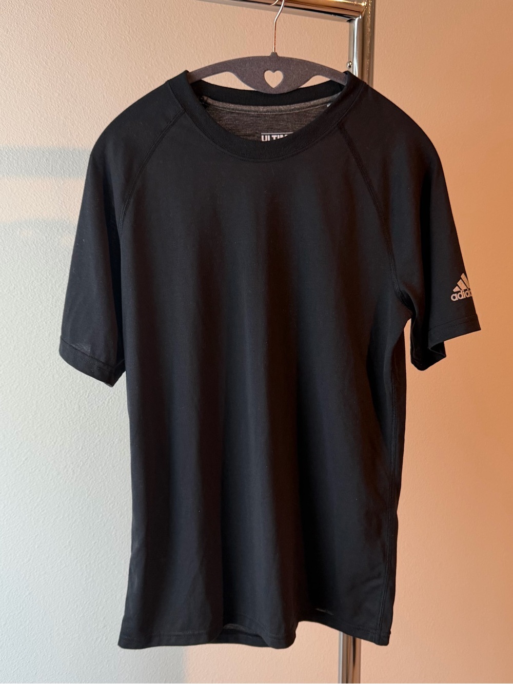 Adidas Size Small Climalite Ultimate Tee Crew Neck Short Sleeve Shirt Black